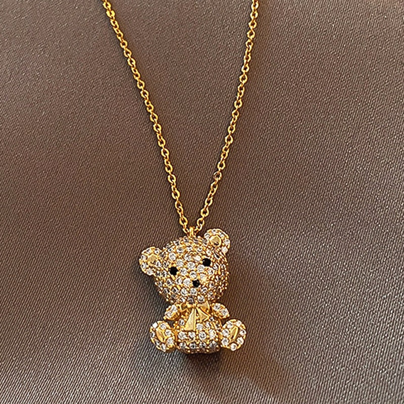 Bear Pendant Stainless Steel Necklaces