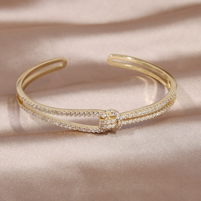 14K gold plating exquisite, opening adjustable bracelet
