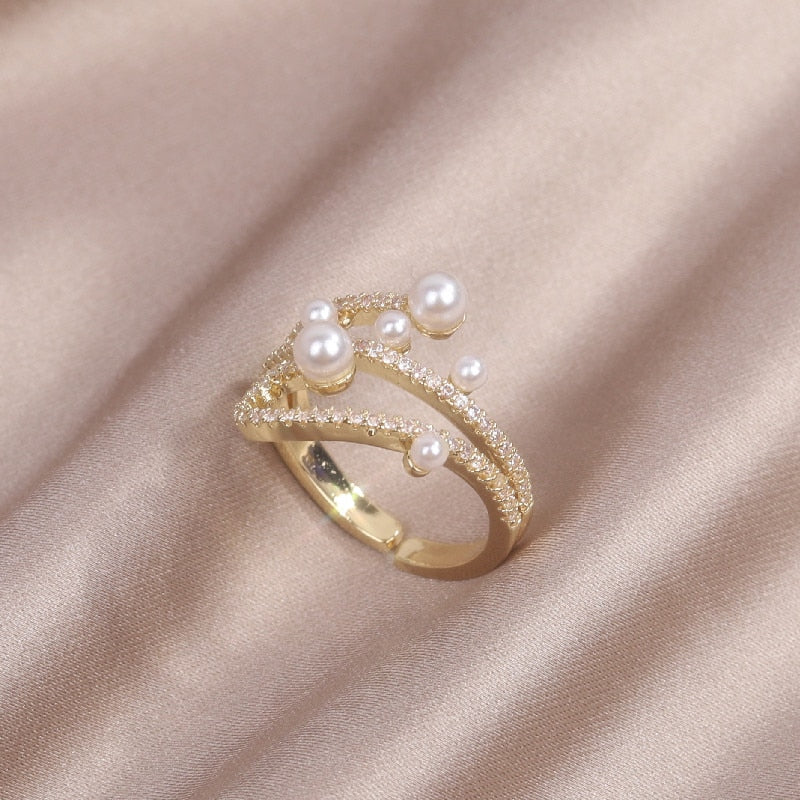 14K Gold Electroplating, Opening Adjustable Ring